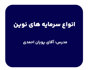 دوره انواع سرمایه های نوین مدرس دکتر پویان احمدی