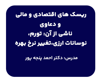 دوره آموزشی ریسک های اقتصادی و مالی و دعاوی ناشی از آن